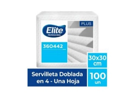 Servilleta Plus Doblada en 4